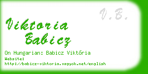 viktoria babicz business card