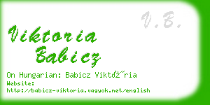 viktoria babicz business card